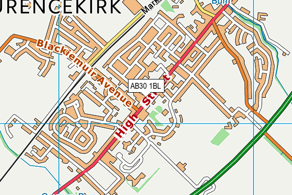 AB30 1BL map - OS VectorMap District (Ordnance Survey)