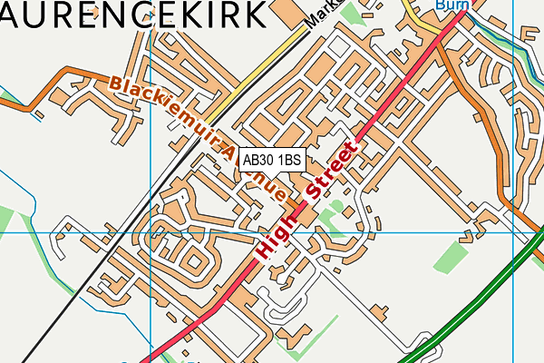 AB30 1BS map - OS VectorMap District (Ordnance Survey)