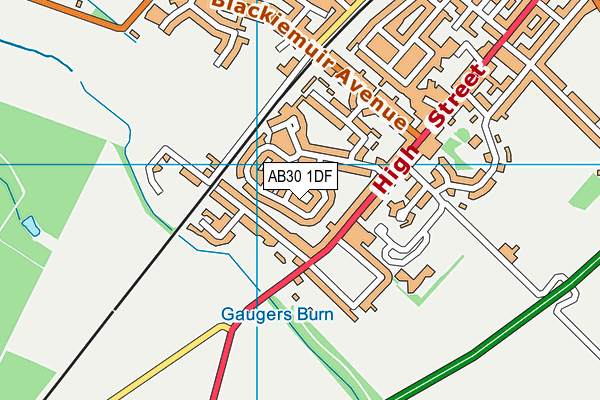 AB30 1DF map - OS VectorMap District (Ordnance Survey)