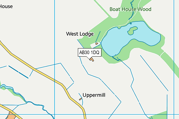 AB30 1DQ map - OS VectorMap District (Ordnance Survey)