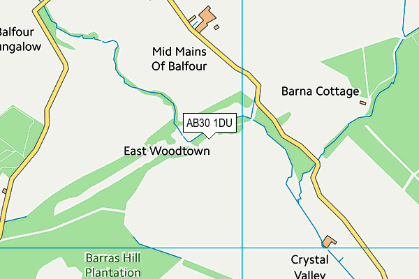 AB30 1DU map - OS VectorMap District (Ordnance Survey)