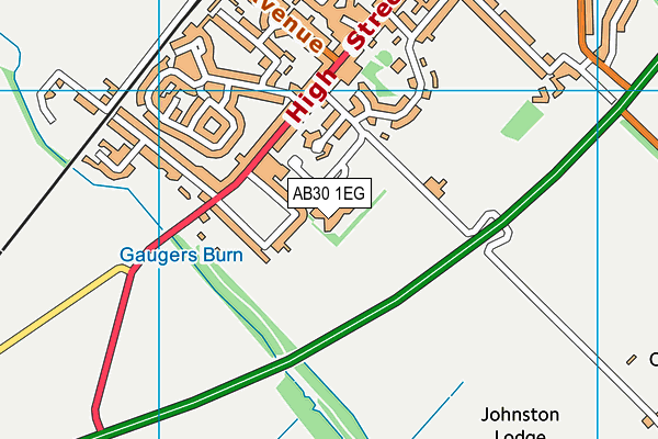 AB30 1EG map - OS VectorMap District (Ordnance Survey)