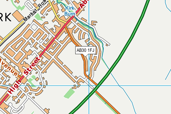 AB30 1FJ map - OS VectorMap District (Ordnance Survey)