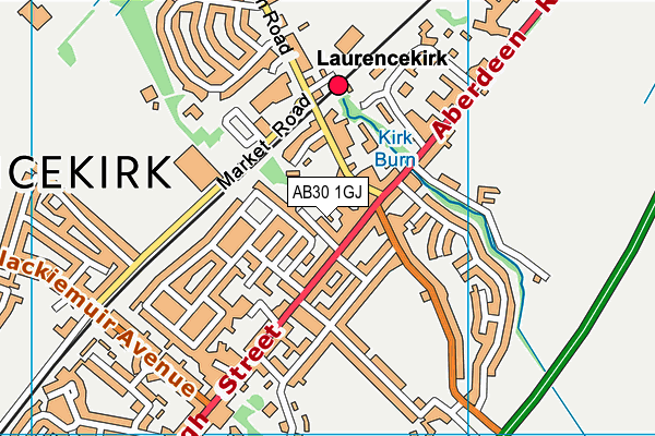 AB30 1GJ map - OS VectorMap District (Ordnance Survey)