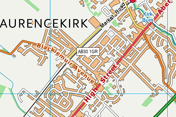 AB30 1GR map - OS VectorMap District (Ordnance Survey)