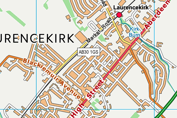 AB30 1GS map - OS VectorMap District (Ordnance Survey)