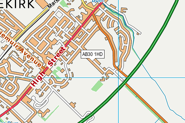 AB30 1HD map - OS VectorMap District (Ordnance Survey)