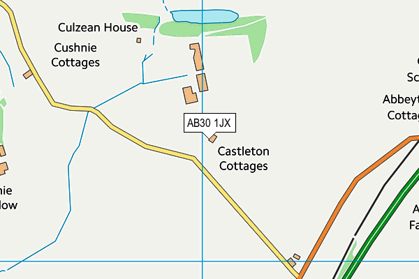 AB30 1JX map - OS VectorMap District (Ordnance Survey)