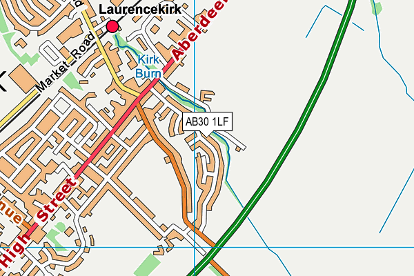 AB30 1LF map - OS VectorMap District (Ordnance Survey)