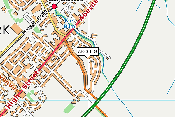 AB30 1LG map - OS VectorMap District (Ordnance Survey)