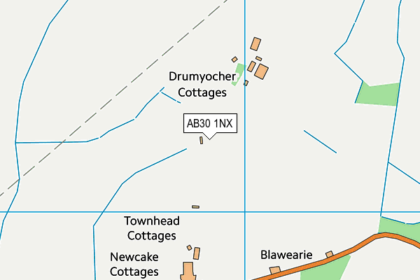 AB30 1NX map - OS VectorMap District (Ordnance Survey)