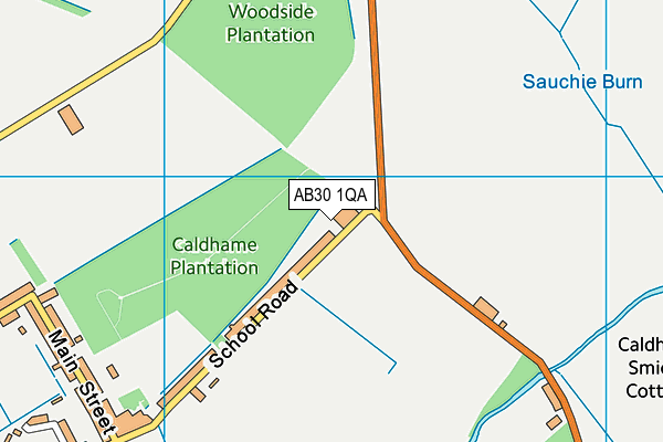 AB30 1QA map - OS VectorMap District (Ordnance Survey)