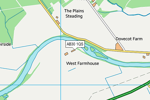 AB30 1QS map - OS VectorMap District (Ordnance Survey)