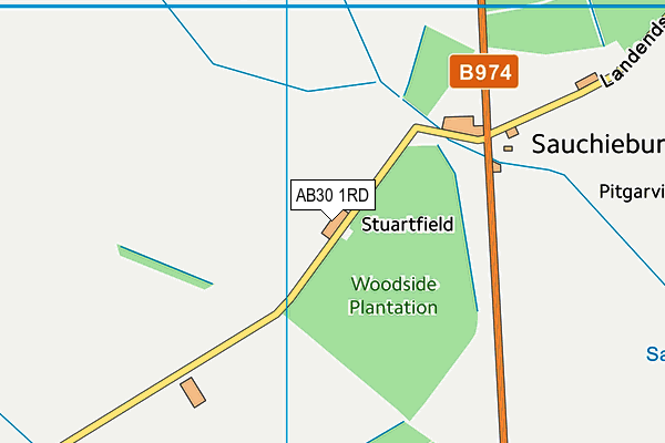 AB30 1RD map - OS VectorMap District (Ordnance Survey)