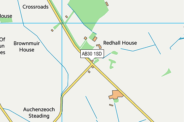 AB30 1SD map - OS VectorMap District (Ordnance Survey)