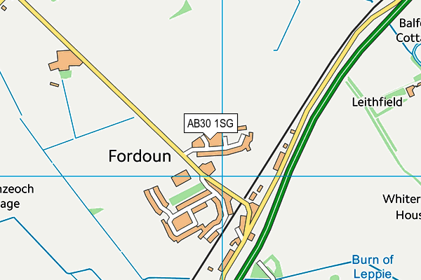 AB30 1SG map - OS VectorMap District (Ordnance Survey)