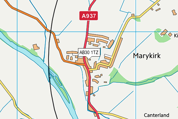 AB30 1TZ map - OS VectorMap District (Ordnance Survey)