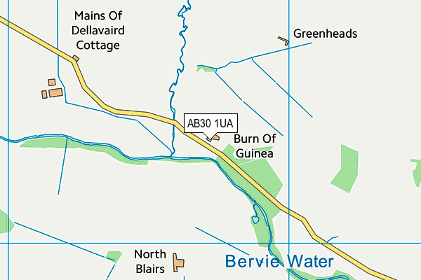 AB30 1UA map - OS VectorMap District (Ordnance Survey)