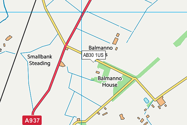 AB30 1US map - OS VectorMap District (Ordnance Survey)