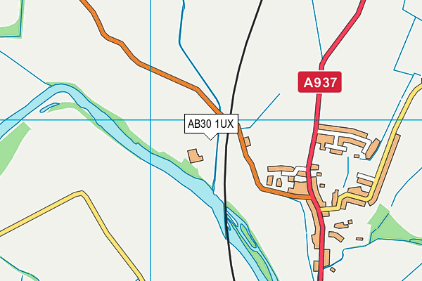AB30 1UX map - OS VectorMap District (Ordnance Survey)
