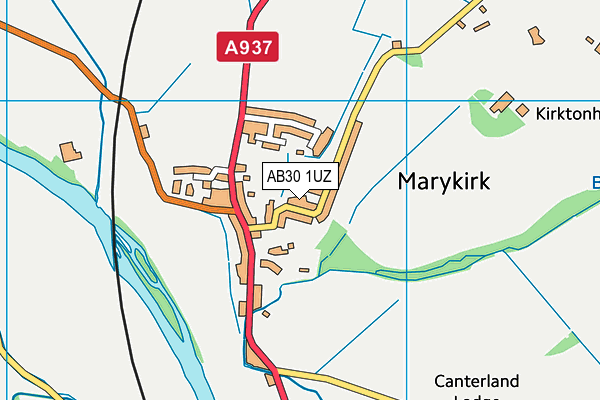 AB30 1UZ map - OS VectorMap District (Ordnance Survey)