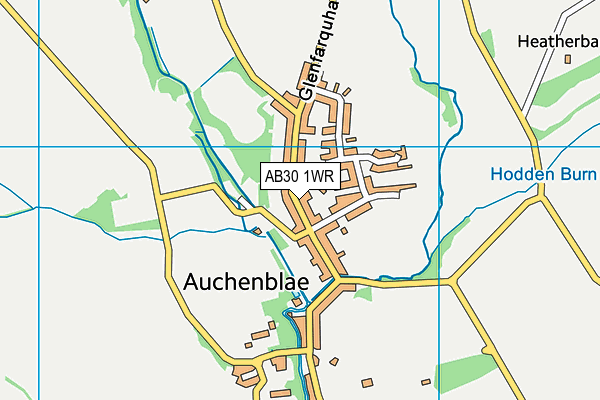 AB30 1WR map - OS VectorMap District (Ordnance Survey)