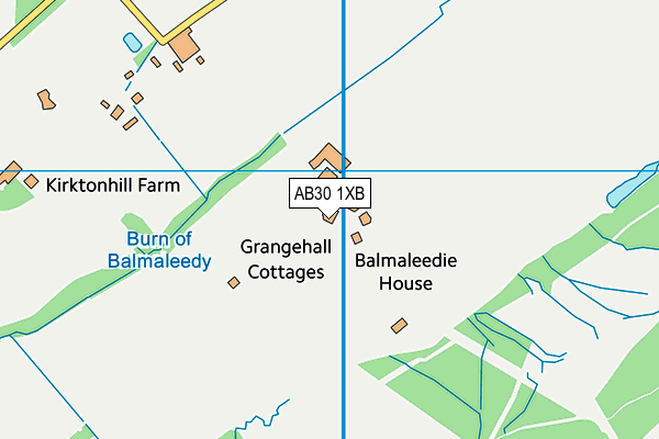 AB30 1XB map - OS VectorMap District (Ordnance Survey)