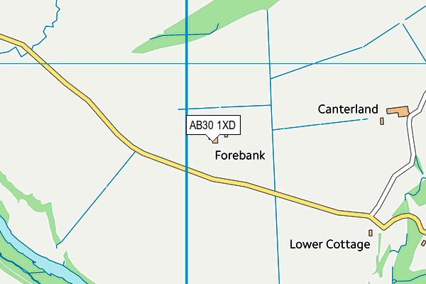 AB30 1XD map - OS VectorMap District (Ordnance Survey)
