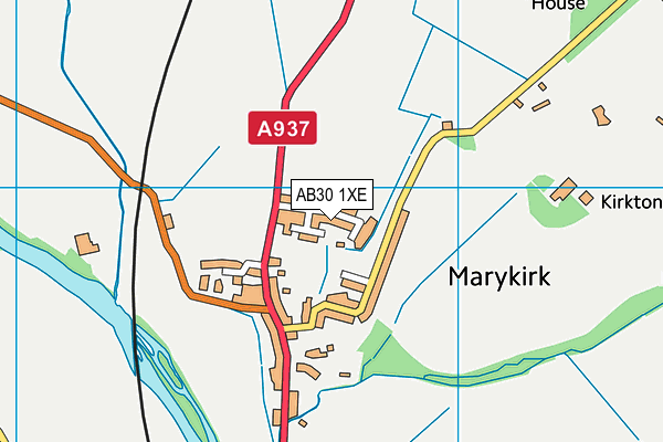 AB30 1XE map - OS VectorMap District (Ordnance Survey)
