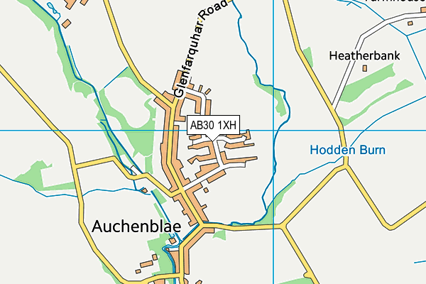 AB30 1XH map - OS VectorMap District (Ordnance Survey)