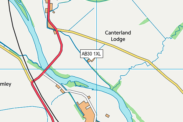 AB30 1XL map - OS VectorMap District (Ordnance Survey)