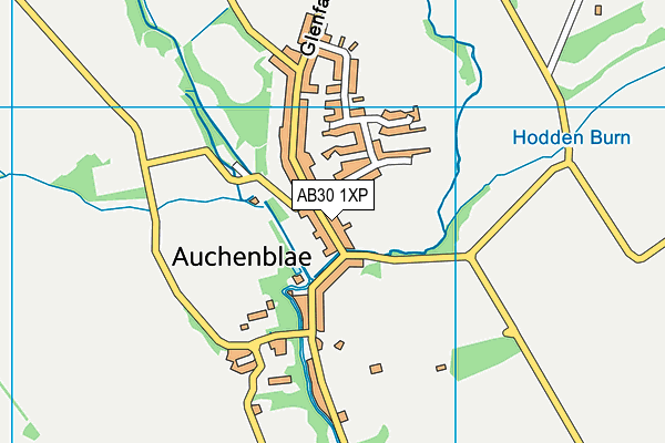 AB30 1XP map - OS VectorMap District (Ordnance Survey)