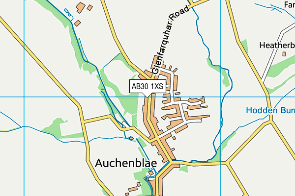 AB30 1XS map - OS VectorMap District (Ordnance Survey)