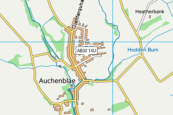 AB30 1XU map - OS VectorMap District (Ordnance Survey)