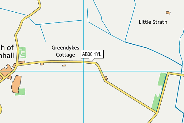 AB30 1YL map - OS VectorMap District (Ordnance Survey)