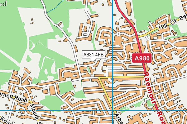 AB31 4FB map - OS VectorMap District (Ordnance Survey)