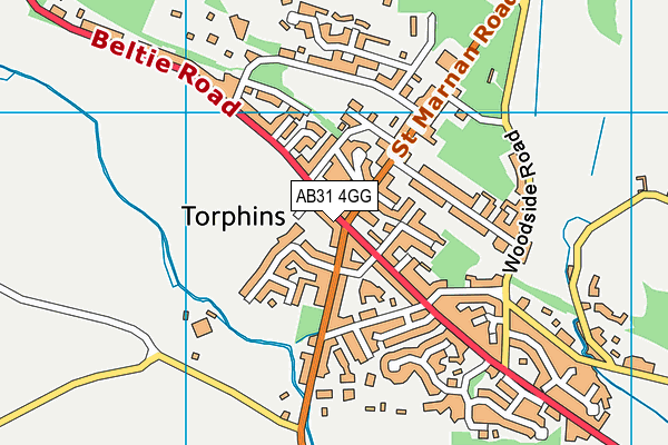 AB31 4GG map - OS VectorMap District (Ordnance Survey)