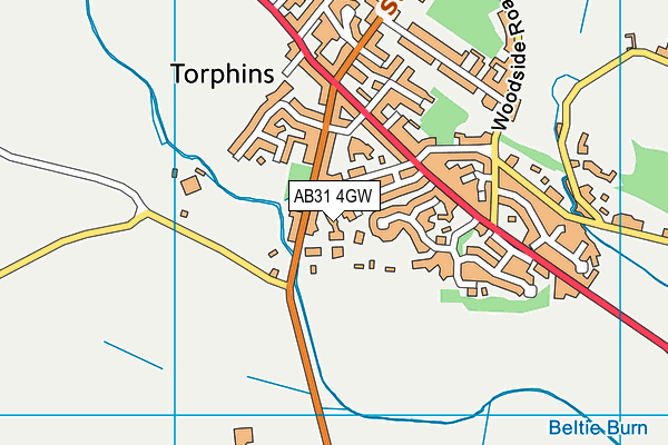AB31 4GW map - OS VectorMap District (Ordnance Survey)