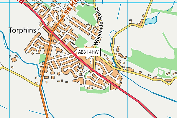AB31 4HW map - OS VectorMap District (Ordnance Survey)