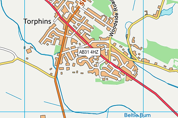 AB31 4HZ map - OS VectorMap District (Ordnance Survey)