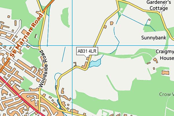 AB31 4LR map - OS VectorMap District (Ordnance Survey)