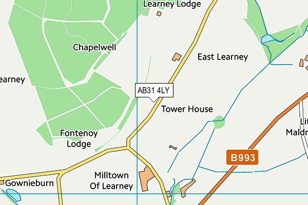 AB31 4LY map - OS VectorMap District (Ordnance Survey)