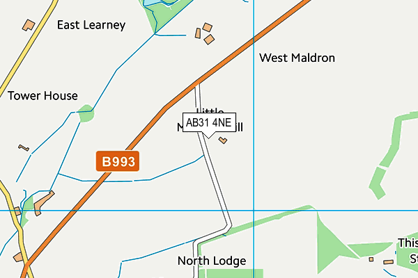 AB31 4NE map - OS VectorMap District (Ordnance Survey)