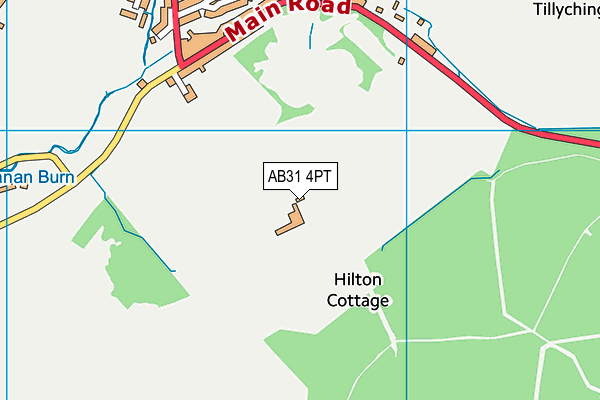AB31 4PT map - OS VectorMap District (Ordnance Survey)