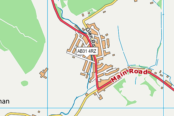 AB31 4RZ map - OS VectorMap District (Ordnance Survey)