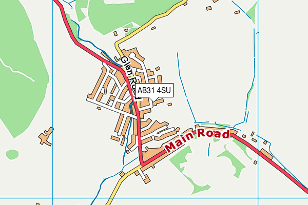 AB31 4SU map - OS VectorMap District (Ordnance Survey)