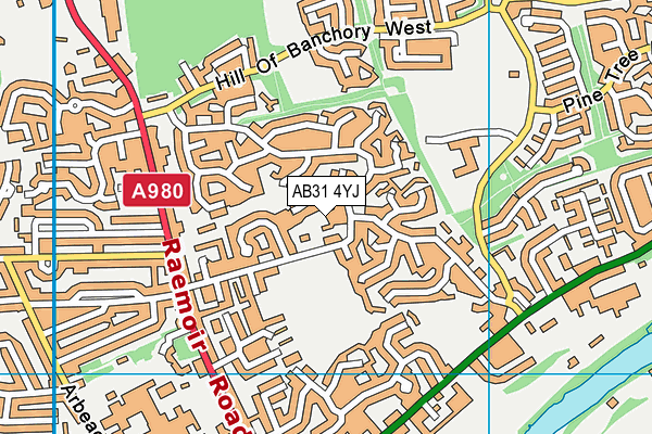 AB31 4YJ map - OS VectorMap District (Ordnance Survey)