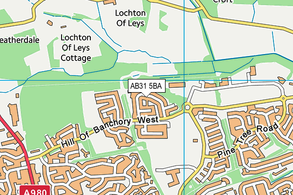 AB31 5BA map - OS VectorMap District (Ordnance Survey)