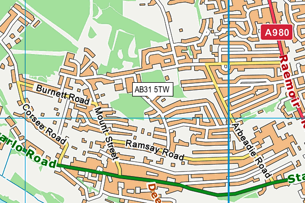 AB31 5TW map - OS VectorMap District (Ordnance Survey)