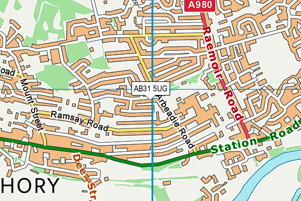 AB31 5UG map - OS VectorMap District (Ordnance Survey)